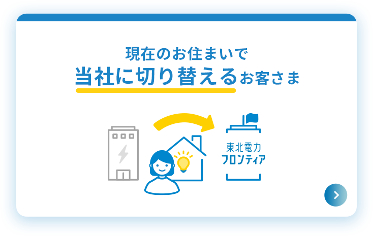 現在のお住まいで当社に切り替えるお客さま