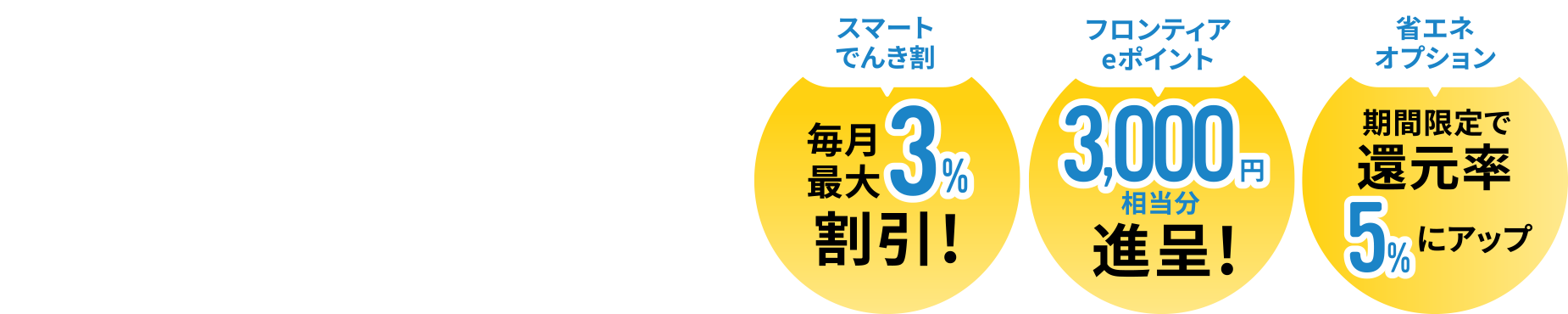 「スマート省エネでんき」プランご契約で毎月最大3%割引!