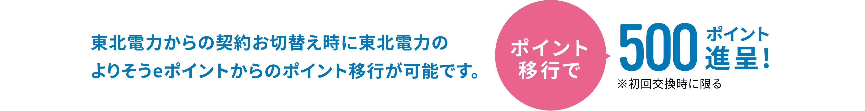 さらにポイント移行で500ポイント進呈！